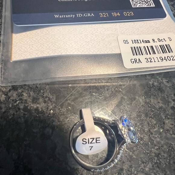 NWT - Vosali Certified Moissanite Ring - Size 7 - Picture 3 of 4